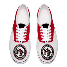 Load image into Gallery viewer, BuckWild Unisex White/Red/Black Low Top Sneakers
