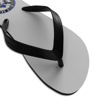 Load image into Gallery viewer, BuckWild Blue &amp; Grey Unisex Flip Flops
