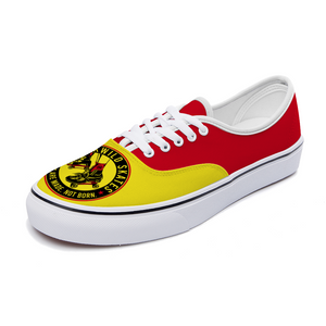 BuckWild Unisex Yellow/Red Low Top Sneakers