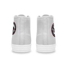 Load image into Gallery viewer, BuckWild Unisex White High Top Sneakers
