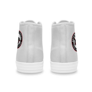 BuckWild Unisex White High Top Sneakers