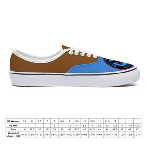 BuckWild Unisex Blue/Brown Low Top Sneakers