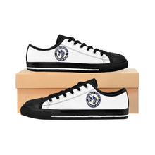 Load image into Gallery viewer, BuckWild Black/White/Blue Low Top Sneakers
