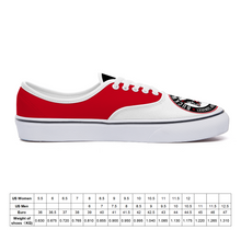Load image into Gallery viewer, BuckWild Unisex White/Red/Black Low Top Sneakers
