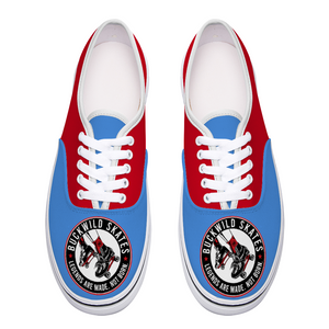 BuckWild Unisex Blue/Red Low Top Sneakers