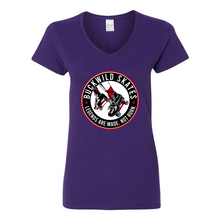 Load image into Gallery viewer, BuckWild Skates Women&#39;s V-Neck T-Shirt
