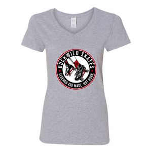BuckWild Skates Women's V-Neck T-Shirt